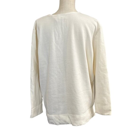 Vintage 90's Bobbie Brooks Cream Christmas Sweatshirt.  Size XL (16-18) - Picture 2 of 5